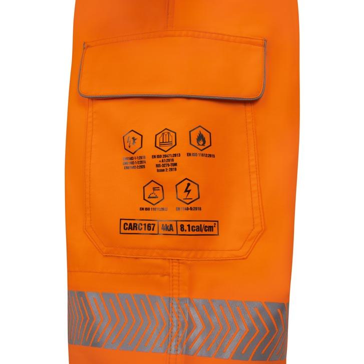 HIGH VISIBILITY ARC FLASH COVERALL ORANGE 46T HIGH VISIBILITY ARC FLASH COVERALL ORANGE 46T