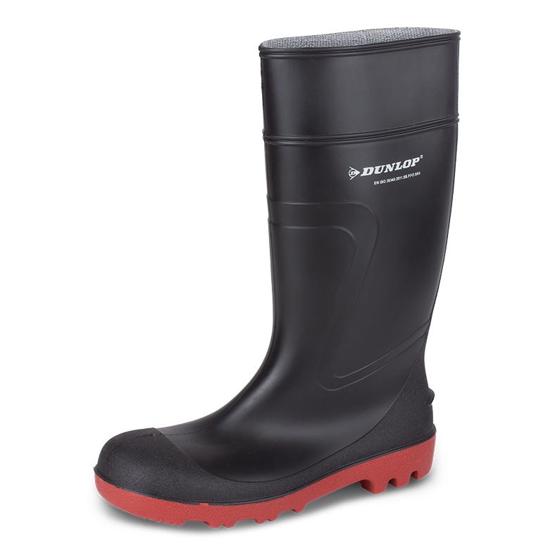 Dunlop Work-It Full Safety Wellington Boots - Black Euro Size 44 For Work & Outdoor
