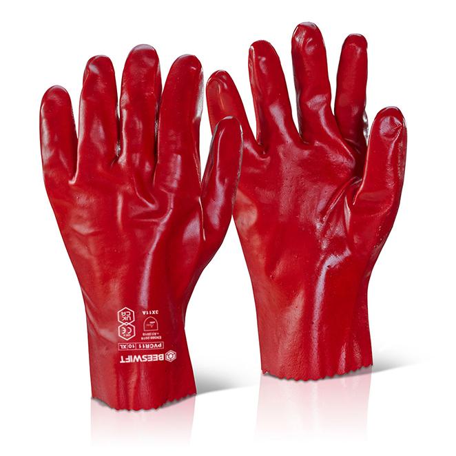 PVC GAUNTLET RED 11