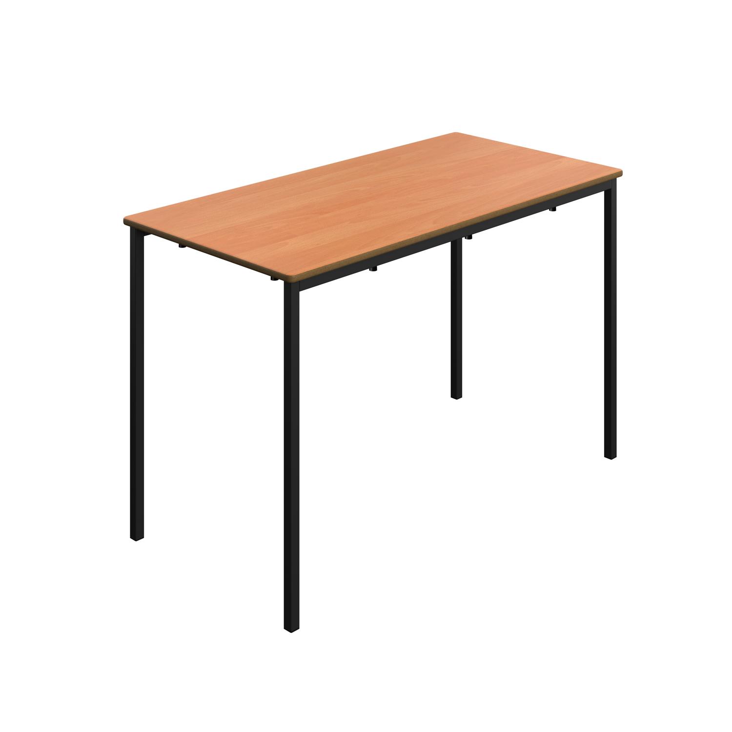 Titan Welded Frame Table 1200x600x760 Beech/Black T-FW1276BEBK