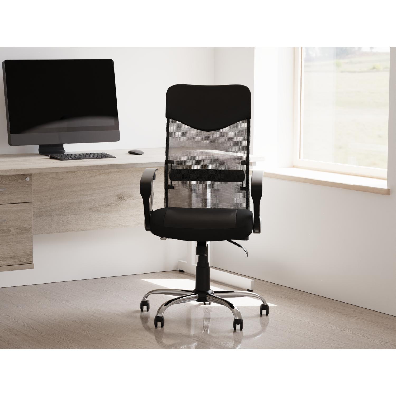 Impulse 1400 x 800mm Straight Office Desk White Top White Cantilever ...